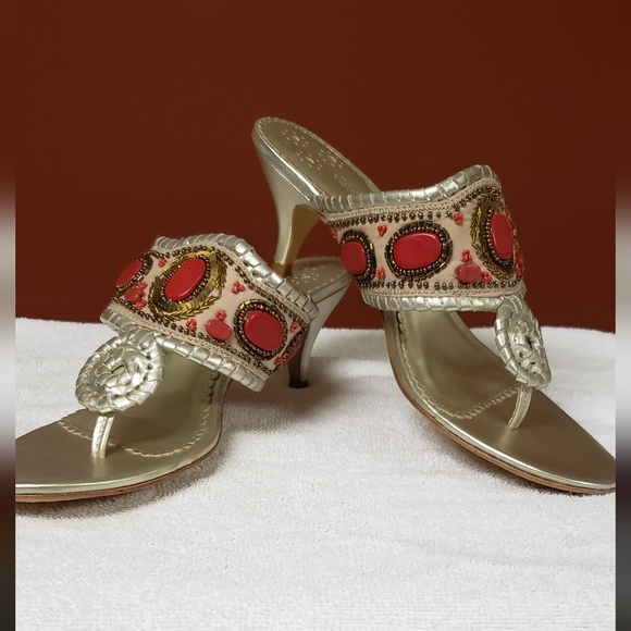 Jack Rodgers Moraccon Kitten Heeled Sandals - NW box - Picture 6 of 6